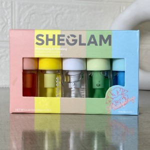 5in1 Sheglam Jelly Wow Hydrating Lip Oil – Transparent Glossy