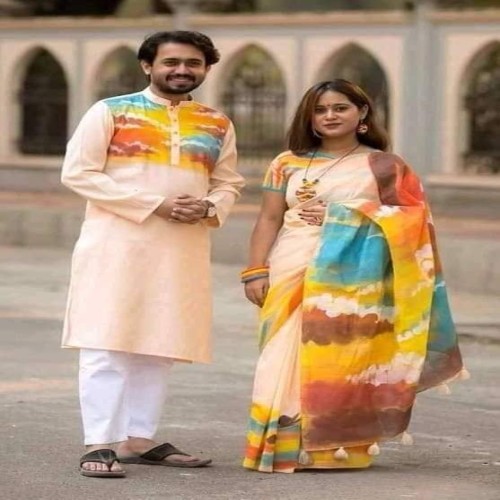 hand paint couple dress