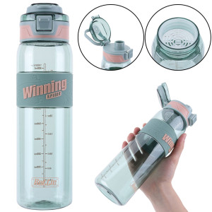 1000ml Large Capacity Portable Winning Spirit Motivational Water Bottle