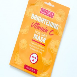 Beauty Formulas Brightening Vitamin C Facial Sheet Mask