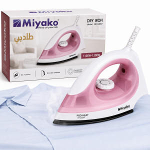Miyako MEI-048CP Dry Iron 1300W Non-Stick Soleplate Electric Iron