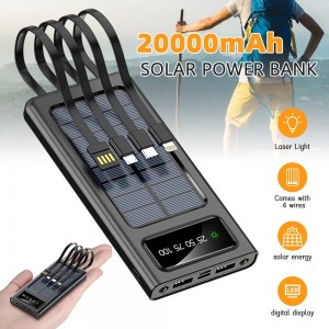 20000mAh Smart Mini Portable Solar Power Bank