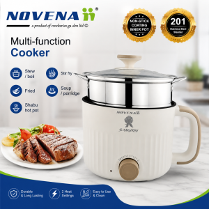 Novena Samurai 1.8L Multi-Function Electric Cooker with Steamer 750W