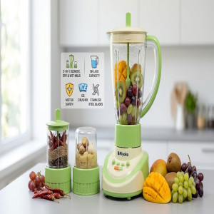 Miyako BL-152 PF-AP Electric Blender with Dry and Wet Mill - 3 Jars