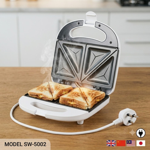 Miyako Sandwich Maker SW-5002 | 750W Non-Stick Toaster | Compact & Easy to Clean | Products | B Bazar | A Big Online Market Place and Reseller Platform in Bangladesh