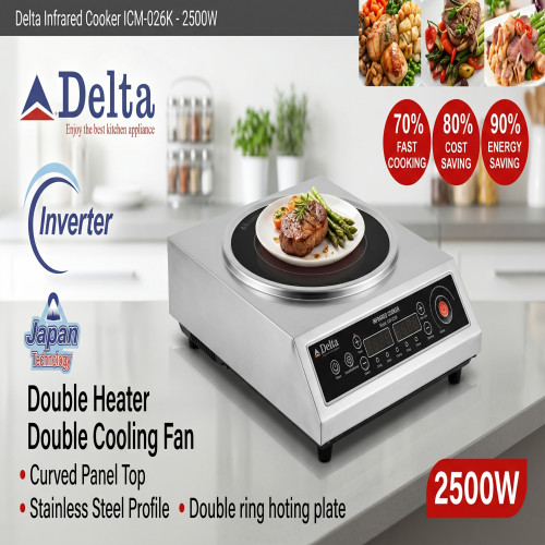 Delta ICM-026K (2500W) Infrared Cooker Double Heater Inverter Electric Cooktop | Products | B Bazar | A Big Online Market Place and Reseller Platform in Bangladesh