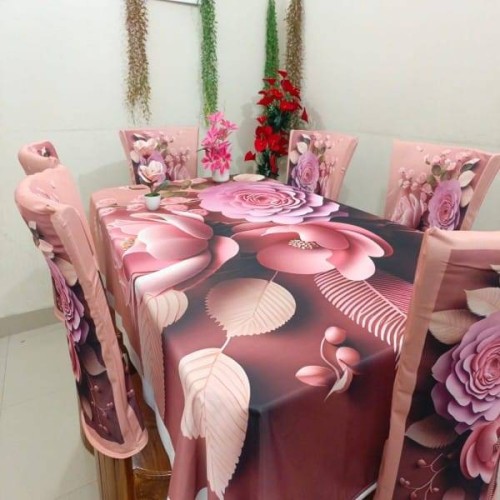 Digital 3D Printed Velvet Dining Table Cloth With Chair Cover-01 | Products | B Bazar | A Big Online Market Place and Reseller Platform in Bangladesh