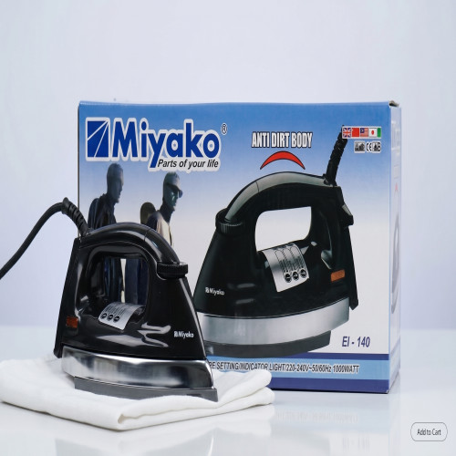 Miyako Automatic Dry Iron EI-140 - 1000 Watt | Products | B Bazar | A Big Online Market Place and Reseller Platform in Bangladesh