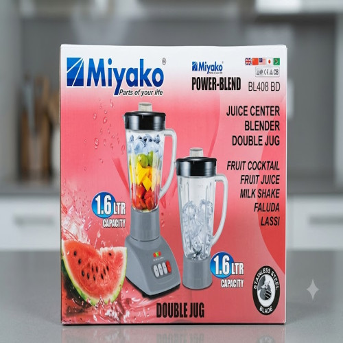 Miyako BL408 BD Power-Blend Juice Center Blender with Double Jug - 1.6L | Products | B Bazar | A Big Online Market Place and Reseller Platform in Bangladesh