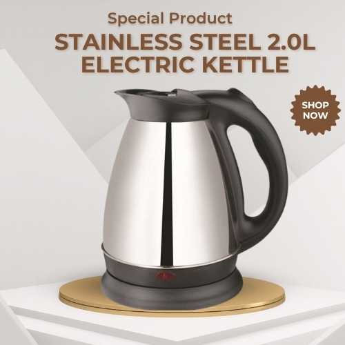 NOVA Stainless Steel Electric Kettle 2.0L | Products | B Bazar | A Big Online Market Place and Reseller Platform in Bangladesh