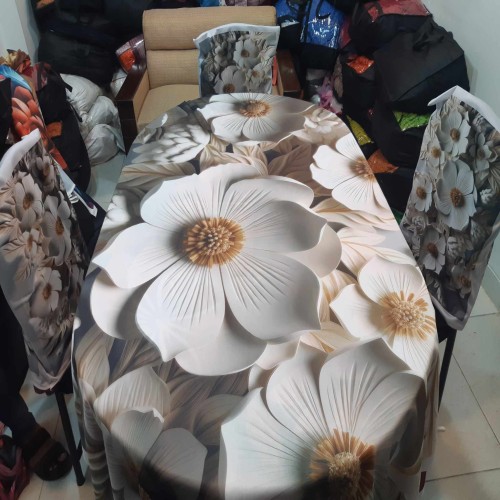 Digital 3D Printed Velvet Dining Table Cloth With Chair Cover-04 | Products | B Bazar | A Big Online Market Place and Reseller Platform in Bangladesh