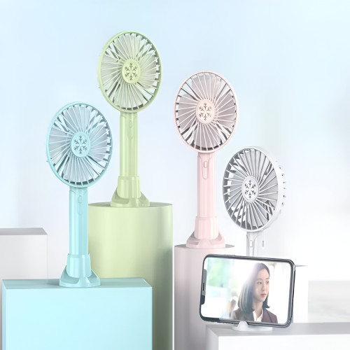 2-in-1 Portable USB Rechargeable Handheld Fan With Phone Stand | Products | B Bazar | A Big Online Market Place and Reseller Platform in Bangladesh