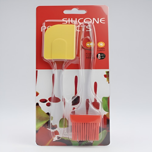 2 Piece Silicone Kitchen Utensil Set Heat Resistant Spatula and Basting Brush | Products | B Bazar | A Big Online Market Place and Reseller Platform in Bangladesh