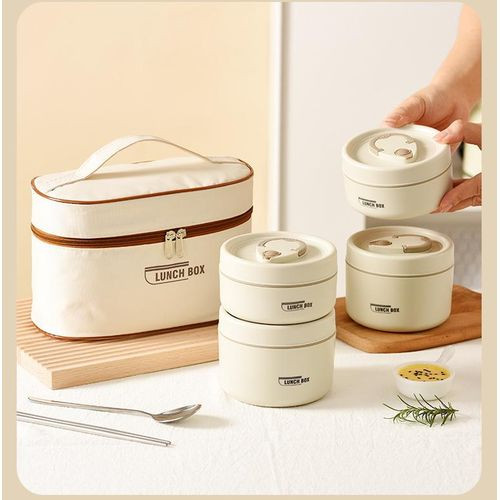 4 Pcs Stainless Steel Lunch Box With Bag | Products | B Bazar | A Big Online Market Place and Reseller Platform in Bangladesh