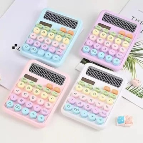 Cute Colorful Caculator with Dual Power Source, Mechanical Calculator, with 12 Digit Large LCD Display | Products | B Bazar | A Big Online Market Place and Reseller Platform in Bangladesh