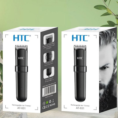HTC AT-531 Rechargeable Hair Trimmer USB Charge Beard Trimmer Senior Design Men Hair Cutting best price in  bd | Products | B Bazar | A Big Online Market Place and Reseller Platform in Bangladesh