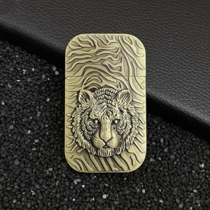 New Creative Embossed Tiger Bull Gas Lighter Windproof Cigarette Lighter