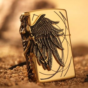 Zippo Amazon Goddess Queen Female Warrior Emboss Soft Flame Butane Lighter