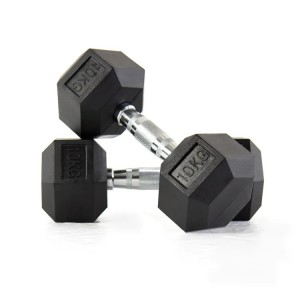 Hexagon Dumbbell (Single) 10Kg - Black