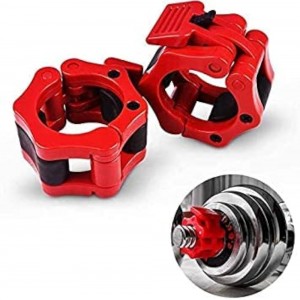 1 Pair Barbell Clamps Olympic Weight Bar Plate Locks Collar Clips Quick Release for Workout Weightlifting Fitness Training