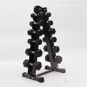 Multi- Function Dumbbell Rack for Safe & Easy Gym Dumbbell Storage 12 Pcs 6 Pairs 200kg - Black Color