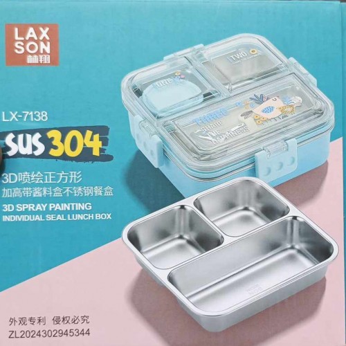 Laxson 3 Compartment 304 Grade Stainless Steel Lunch Box | Products | B Bazar | A Big Online Market Place and Reseller Platform in Bangladesh