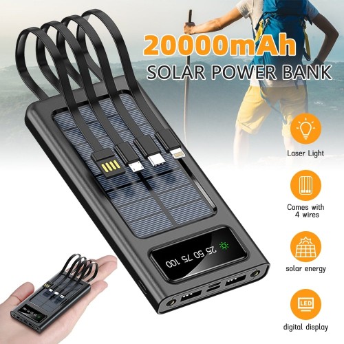 20000mAh Smart Mini Portable Solar Power Bank | Products | B Bazar | A Big Online Market Place and Reseller Platform in Bangladesh